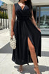 surplice-sleeveless-slit-maxi-dress OhSoStyled - Sophia's Style in Hot Pink-10